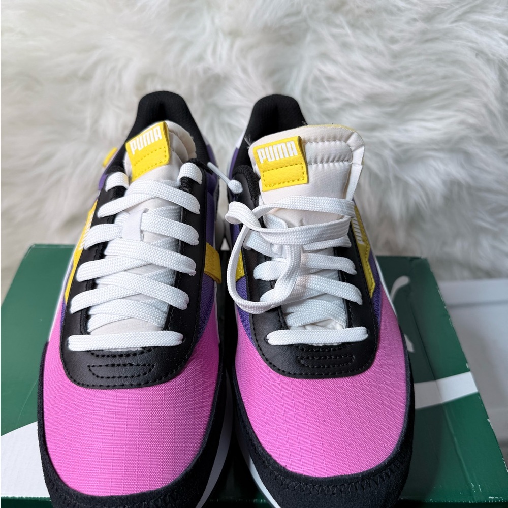 Puma Vibrant Pink and Black Sneakers